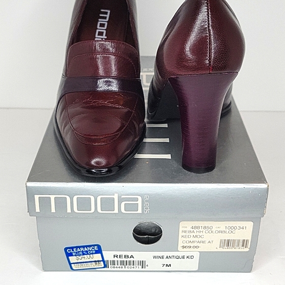 MODA SPANA Leather HIGH Heel Pumps Slip-on Loafer 7M - Picture 15 of 15